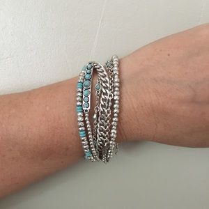 Multi strand beaded bracelet